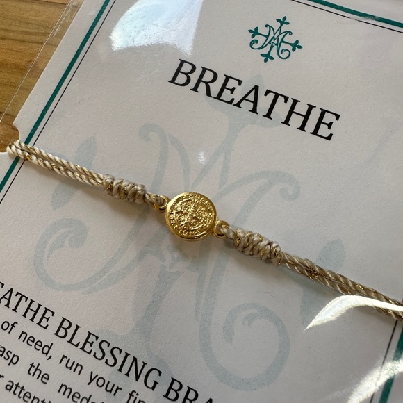 My Saint My Hero Breathe Blessing Gold Coin Bracelet - Picture 3 of 3